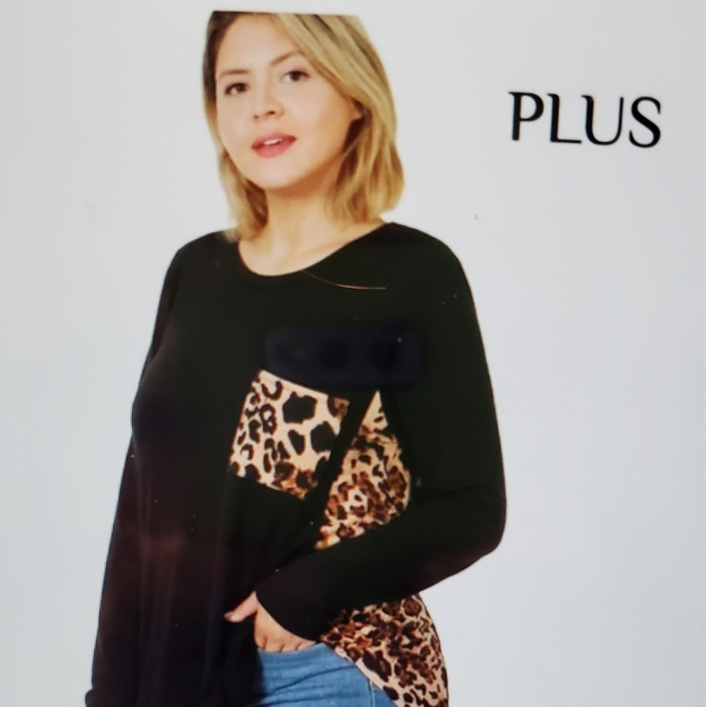A Girl Thing Black Leopard Print Top